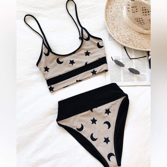 Beach Riot Other - Beach Riot Taupe moon and star bikini set